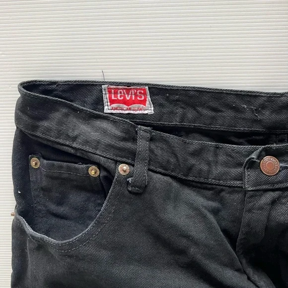 Levi’s 501 Men’s Denim Jeans Black Straight Leg Size 34W 32L *read description* - Picture 9 of 13